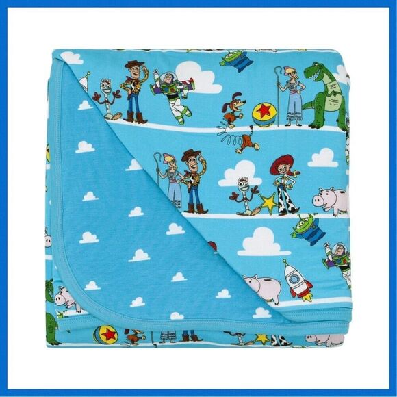 Little Sleepies Disney Pixar Toy Story Pals Cloud Blanket Blue Large NIB - Picture 1 of 2